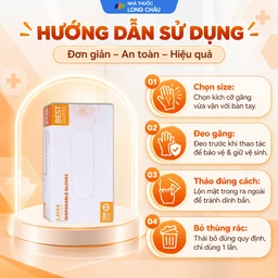 Găng tay y tế có bột, phủ Latex size M (100 cái) Powder Disposable 5