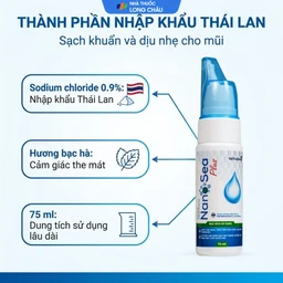 Xịt mũi muối biển Nano Sea Plus người lớn 75ml giúp làm sạch, thông mũi họng 3
