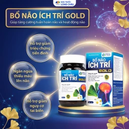 Viên uống tăng cường tuần hoàn não, giảm rối loạn tiền đình Bổ Não Ích Trí Gold (60 viên) 2