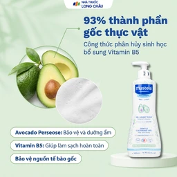 Gel tắm gội trẻ em Mustela Gentle Cleansing Gel Lavant Doux 500ml 3