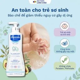 Gel tắm gội trẻ em Mustela Gentle Cleansing Gel Lavant Doux 500ml 4