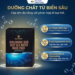 Mặt nạ dưỡng ẩm Pax Moly Hyaluronic Acid Deep Sea Water Mask Pack sáng da và chống lão hóa 3