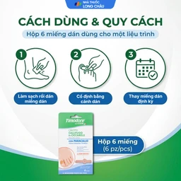Miếng dán loại bỏ mụn cóc, vết chai Timodore (6 miếng) 4