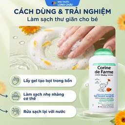 Gel tắm gội cho bé Corine de Farme Baby Ultra Rich Cleansing Gel dịu nhẹ dành cho mọi loại da (250ml) 5