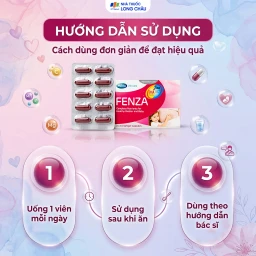 Viên uống bổ sung vitamin, khoáng chất cho phụ nữ mang thai và cho con bú Fenza Mega (3 vỉ x 10 viên) 5