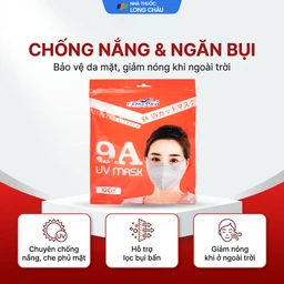 Khẩu trang 9A UV mask Famapro màu trắng (10 cái) Nam Anh chống nắng, chống tia uv, che phủ mặt cao 2