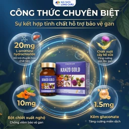 Viên uống bổ gan hỗ trợ tăng cường chức năng gan Kanzo Gold (60 viên) 4