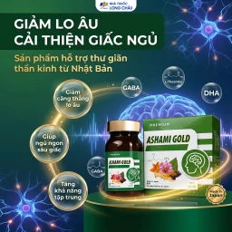 Viên hỗ trợ cải thiện tình trạng lo âu, cải thiện giấc ngủ Ashami Gold (60 viên) 2