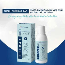 Nước súc miệng Shikai Tokyo Pharma hỗ trợ điều trị viêm nướu, viêm lợi, nha chu,ngừa virus, vi khuẩn 250ml
