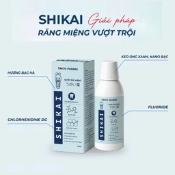 Nước súc miệng Shikai Tokyo Pharma hỗ trợ điều trị viêm nướu, viêm lợi, nha chu,ngừa virus, vi khuẩn 250ml
