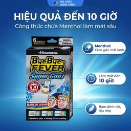 Miếng dán hạ sốt ByeBye Fever Super Cool dùng cho trẻ từ 10 tuổi và người lớn (3 gói x 2 miếng) 3