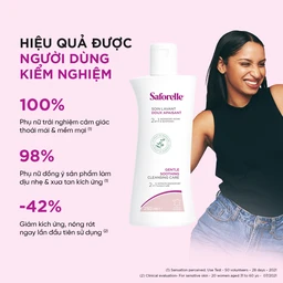Dung dịch vệ sinh phụ nữ Saforelle Gentle Soothing Cleansing Care làm sạch dịu nhẹ, bảo vệ vùng kín (250ml) 7