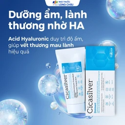 Kem bôi vết thương Cicasilver Ointment 50ml hỗ trợ điều trị các vết thương hở cấp và mãn tính
