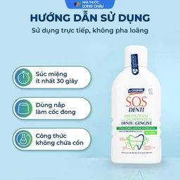 Nước súc miệng giảm mảng báng, bảo vệ răng nứu Dr.Ciccarelli S.O.S Denti chai 400ml 5