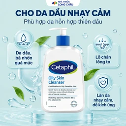 Sữa rửa mặt Cetaphil Oily Skin Cleanser cho da dầu, nhạy cảm (473ml) 4