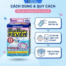 Miếng dán hạ sốt Bye Bye Fever Babies dùng cho trẻ từ 0-2 tuổi (3 gói x 2 miếng) 5
