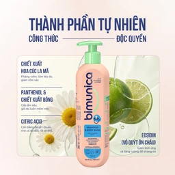 Sữa tắm gội cho trẻ sơ sinh và trẻ nhỏ 2in1 Bimunica dịu nhẹ, an toàn cho da và tóc (500ml) 3