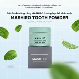 Bột đánh trắng răng hương thảo mộc bạc hà Mashiro Tooth Powder Herbal Mint Flavor 30g 2