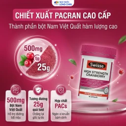 Viên uống hỗ trợ sức khỏe đường tiết niệu High Strength Cranberry Swisse (30 viên) 3