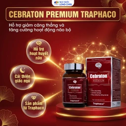 Viên uống hỗ trợ giảm căng thẳng, cải thiện mất ngủ, tăng cường hoạt động não bộ Cebraton Premium Traphaco (Hộp 60 viên) 2