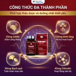 Viên uống hỗ trợ giảm căng thẳng, cải thiện mất ngủ, tăng cường hoạt động não bộ Cebraton Premium Traphaco (Hộp 60 viên) 4