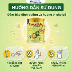 Sữa hỗ trợ tăng đề kháng cho trẻ 1-2 tuổi Colosbaby Lactoferrin 1+ Vitadairy (800g) 5