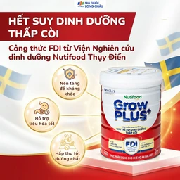 Sữa cho trẻ suy dinh dưỡng, thấp còi (đỏ) Nutifood growplus+ 2+ (850g) 2