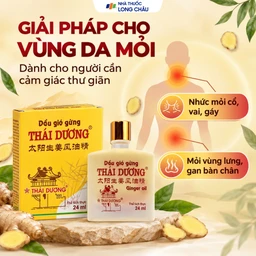 Dầu gió gừng Thái Dương giúp giảm đau đầu, đau lưng, đau dây thần kinh vai gáy (Hộp 24ml) 4
