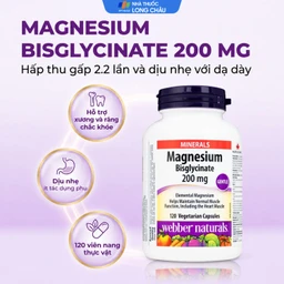 Viên uống hỗ trợ xương răng chắc khỏe Magnesium Bisglycinate Webber Naturals (120 viên) 2