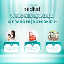 Xịt răng miệng Midkid hương Táo cho trẻ từ 1 tuổi Làm sạch răng miệng, ngừa hôi miệng và sâu răng cho bé (20ml) 3