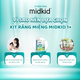 Xịt răng miệng Midkid hương Nho cho trẻ từ 1 tuổi Làm sạch răng miệng, ngừa hôi miệng và sâu răng cho bé (30ml) 3