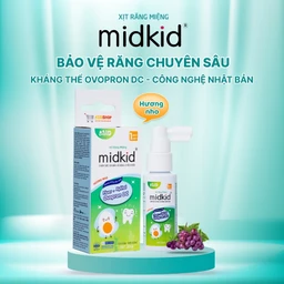 Xịt răng miệng Midkid hương Nho cho trẻ từ 1 tuổi Làm sạch răng miệng, ngừa hôi miệng và sâu răng cho bé (30ml) 4
