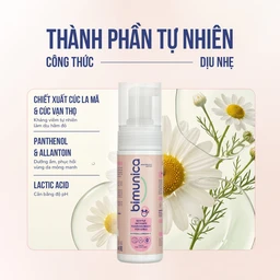 Bọt vệ sinh Bimunica giúp làm sạch dịu nhẹ vùng kín cho bé gái từ sơ sinh chai 150ml 2