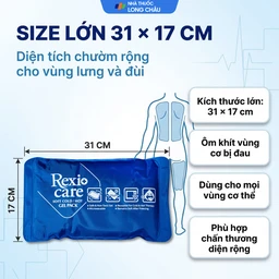Túi chườm nóng, lạnh Rexicare gel (31x17cm) Làm giảm co thắt cơ, đau, sưng phù, bầm máy sau chấn thương, thủ thuật nha khoa, côn trùng cắn 4