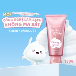 Sữa rửa mặt tạo bọt Senka Perfect Whip Collagen In FA làm sạch, săn chắc và dưỡng ẩm da (120g) 2