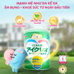 Sữa cho trẻ từ 3 tuổi Icreo Learning Milk Glico (820g) 3