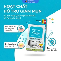 Miếng Dán Mụn Derma Angel Acne Beauty Patch Hình Gấu Panda 12+3 Miếng 3