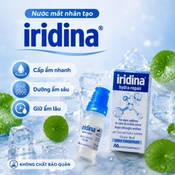 Nước mắt nhân tạo Iridina hydra-repair Giảm Kích Ứng, khô mắt, bảo vệ và phục hồi nhãn cầu (10ml) 3