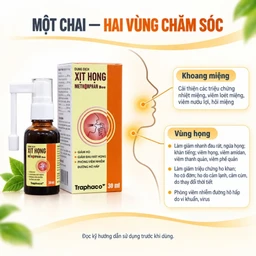 Xịt họng Methorphan Bee Traphaco giảm ho, viêm họng, viêm phế quản, nhiệt miệng, viêm nướu, hôi miệng (30ml) 2