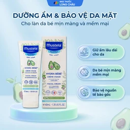 Kem dưỡng da mặt cho bé Mustela Hydra Bebe Facial Cream (40ml) 2