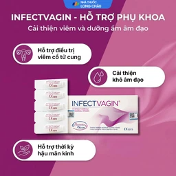 Viên đặt âm đạo Infectvagin hỗ trợ điều trị viêm cổ tử cung, teo niêm mạc âm đạo (2 vỉ x 5 viên) 2
