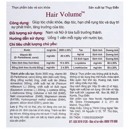 Viên uống giúp tóc chắc khỏe, đẹp tóc, hạn chế rụng tóc Hair Volume New Nordic (30 viên)