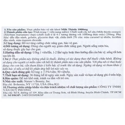 Viên uống hỗ trợ tăng cường chức năng gan, bảo vệ gan Milk Thistle Nature's Bounty (50 viên)