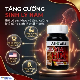 Viên uống giúp tăng cường sinh lực và khả năng sinh lý nam Via Him Lab Well (30 viên) 2