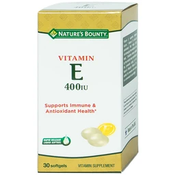 Viên uống bổ sung Vitamin E làm chậm quá trình lão hóa da Vitamin E 400IU Nature's Bounty (30 viên)
