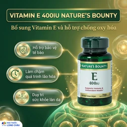 Viên uống bổ sung Vitamin E làm chậm quá trình lão hóa da Vitamin E 400IU Nature's Bounty (30 viên) 3