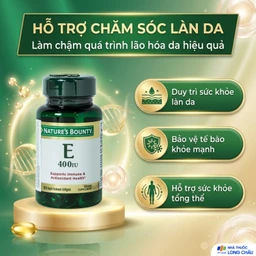 Viên uống bổ sung Vitamin E làm chậm quá trình lão hóa da Vitamin E 400IU Nature's Bounty (30 viên) 5