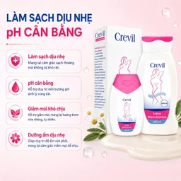 Dung dịch vệ sinh phụ nữ Crevil Intim Waschlotion chống viêm, cân bằng pH (100ml) 2