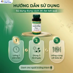 Viên uống giúp xương chắc khỏe, duy trì sức khoẻ hệ xương Calcium Magnesium Zinc Nature's Bounty (100 viên) 5
