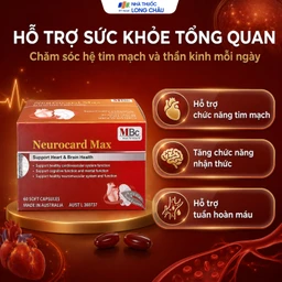 Viên uống Neurocard Max Luca Pharma hỗ trợ chức năng hệ tim mạch, tuần hoàn máu (6 vỉ x 10 viên) 4
